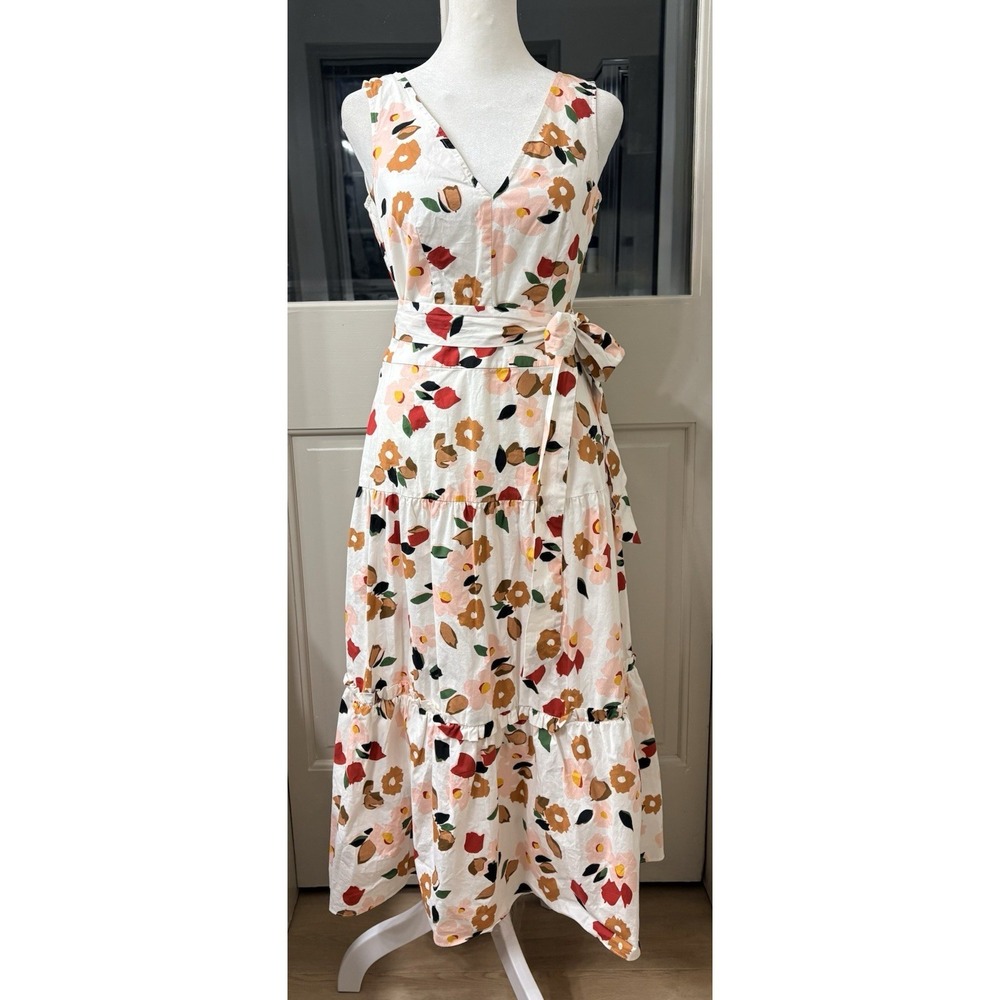 Kate Spade Botanical Garden Sz 4 Tiered Dress Cottagecore Hippie